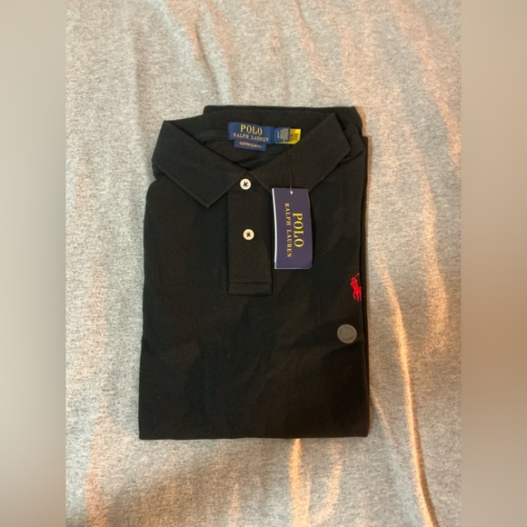 Polo Ralph Lauren Polo-Tee Red Logo | Large | Black | NWT - Picture 1 of 3